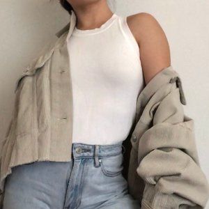 zara white tank top
